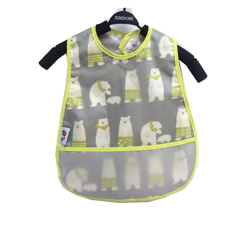 Adjustable Baby Bibs EVA Waterproof Lunch Feeding Bib Baby Cartoon Feeding Cloth Children Baby Apron Sleeveless Babador Bandana new born baby accessories	