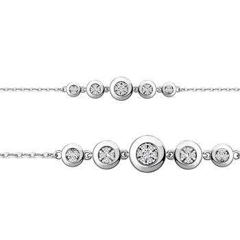 

Aquamarine bracelet with cubic zirconia, Silver 925