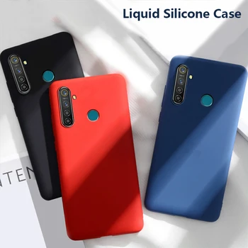 Перейти на Алиэкспресс и купить Чехол для OPPO Realme C3, роскошный жидкий силикон, Мягкий ТПУ, полное заднее покрытие чехол s для OPPO Realme XT X2 5 6 C3, 5, 5, 6, C3, 5i, 6i Pro