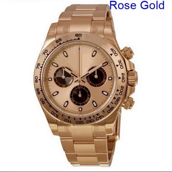 

luxury watch men 39mm AAA DAYTONA Automatic machinery No battery Stainless steel sweeping small dials work watches rolexable R5