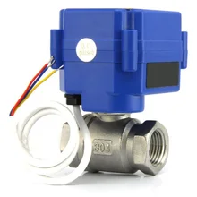 USS-MSV00001 Электрический шаровой кран SS304 Нержавеющая сталь промышленные(жидкокристаллический дисплей) 9-24V DC