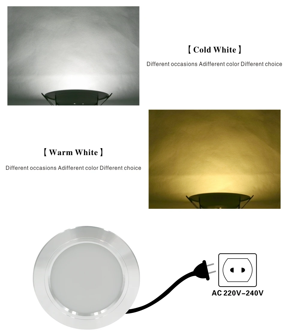 LED Downlight Silver Ultra Thin Aluminum 5W 9W 12W 15W 18W Down Light 220V 230V 240V Round Recessed Spot Lighting