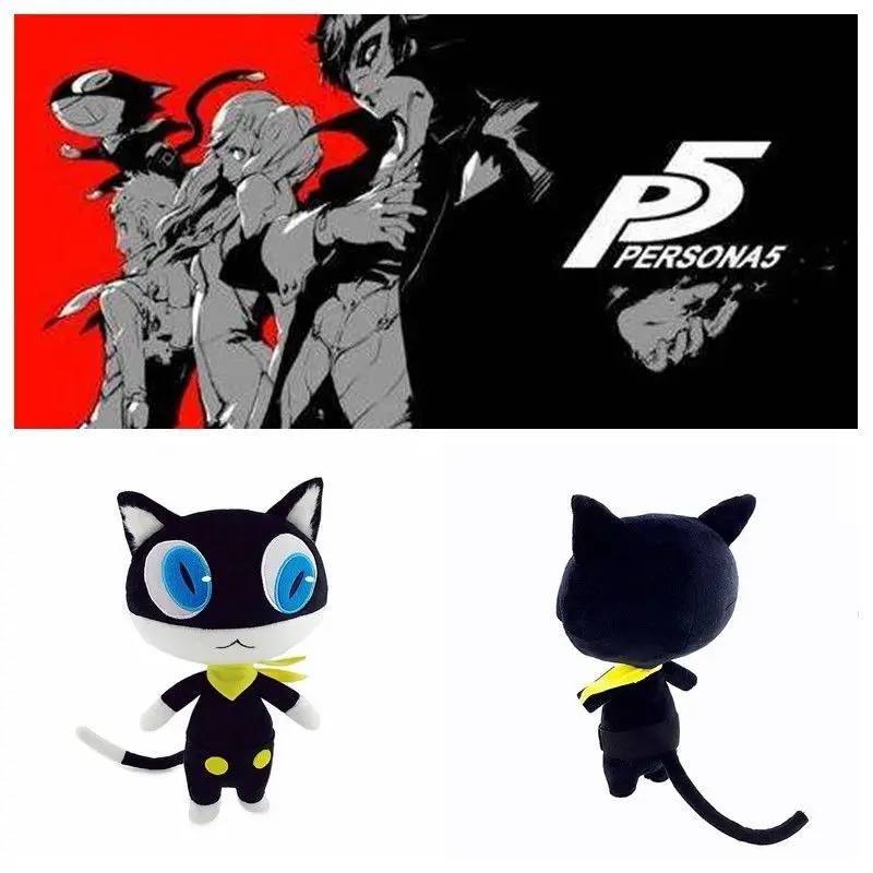 30 см мягкая кукла аниме Persona 5 P5 Morgana плюшевая кукла черный котенок косплей кошка подушка игрушка рождественские подарки коллектор Горячая