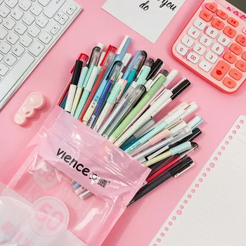 

30/50 pcs Large Capacity 0.38/0.5mm Gel Pens Set Cute Black Blue Red Colored Ink Writing Pen Stationery School Supplies
