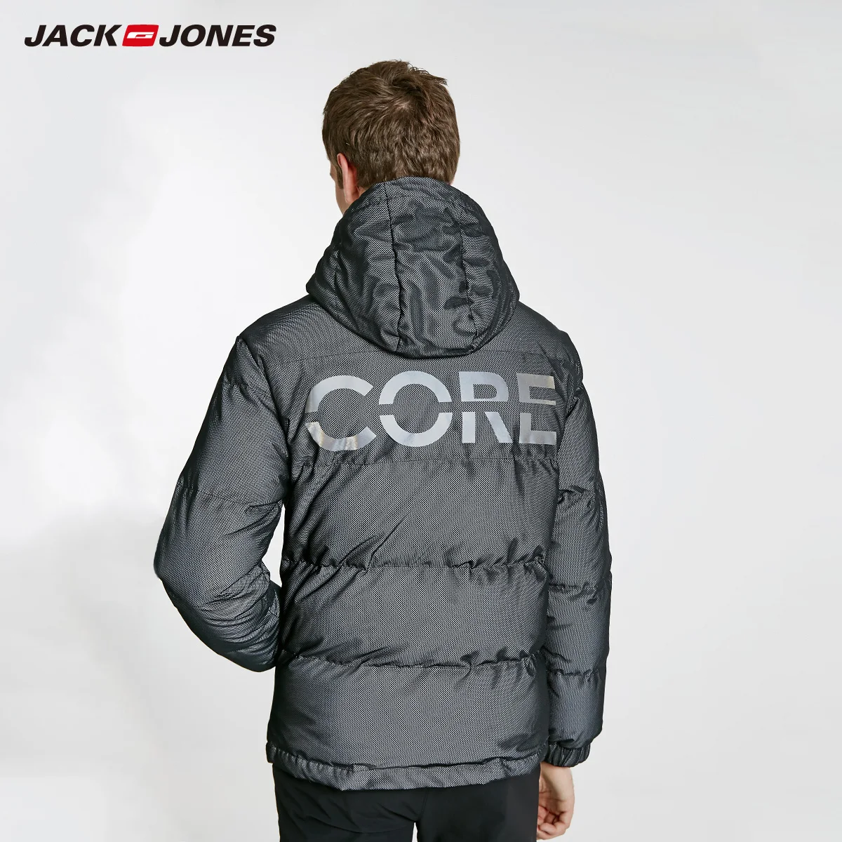 Jack Jones мужской с капюшоном Теплый пуховик Короткая куртка мужская | 218412538