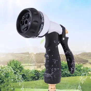 

High Pressure Garden Water Hose Nozzle with 8 Adjustable Spray Patterns for Watering Plants Washing Car Showering Pets