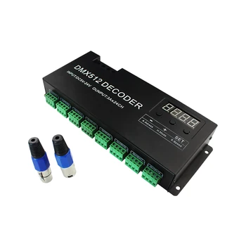 

LED DMX 512 Decoder RGB LED Controller Smart Building Decoration Rgb Strip DC 3A 24 Channel CV 72A RGB Dc5v 12v 864W 24v 1728W