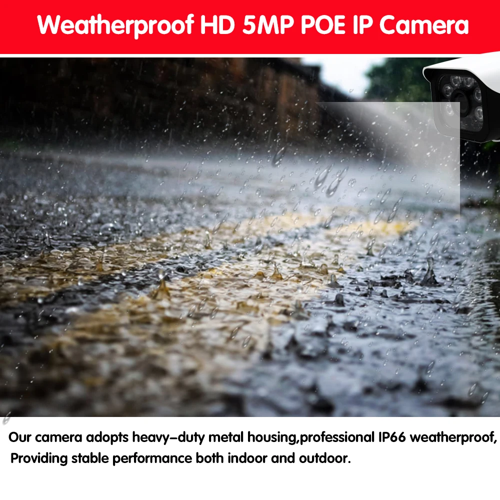 Распознавание лиц H.265 8CH 5MP PoE IP видео наблюдения Системы 4 шт. открытый 5MP ультра ip-камеры с питанием по PoE 8-канальный сетевой видеорегистратор NVR безопасности Системы