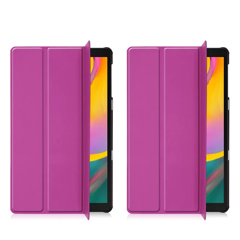Case Флип-Стенд кожаный магнитный чехол Funda Capa чехол для Samsung Galaxy Tab A 10,1 T510 T515 SM-T510 SM-T515 Coque+ пленка+ ручка - Цвет: Case