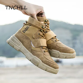 

New Casual Men Boots Botton Classic Thick Bottom High Heel Shoes Tooling Ins Hot Boots Warm Breathable Lace-up Boots Man NSE7554