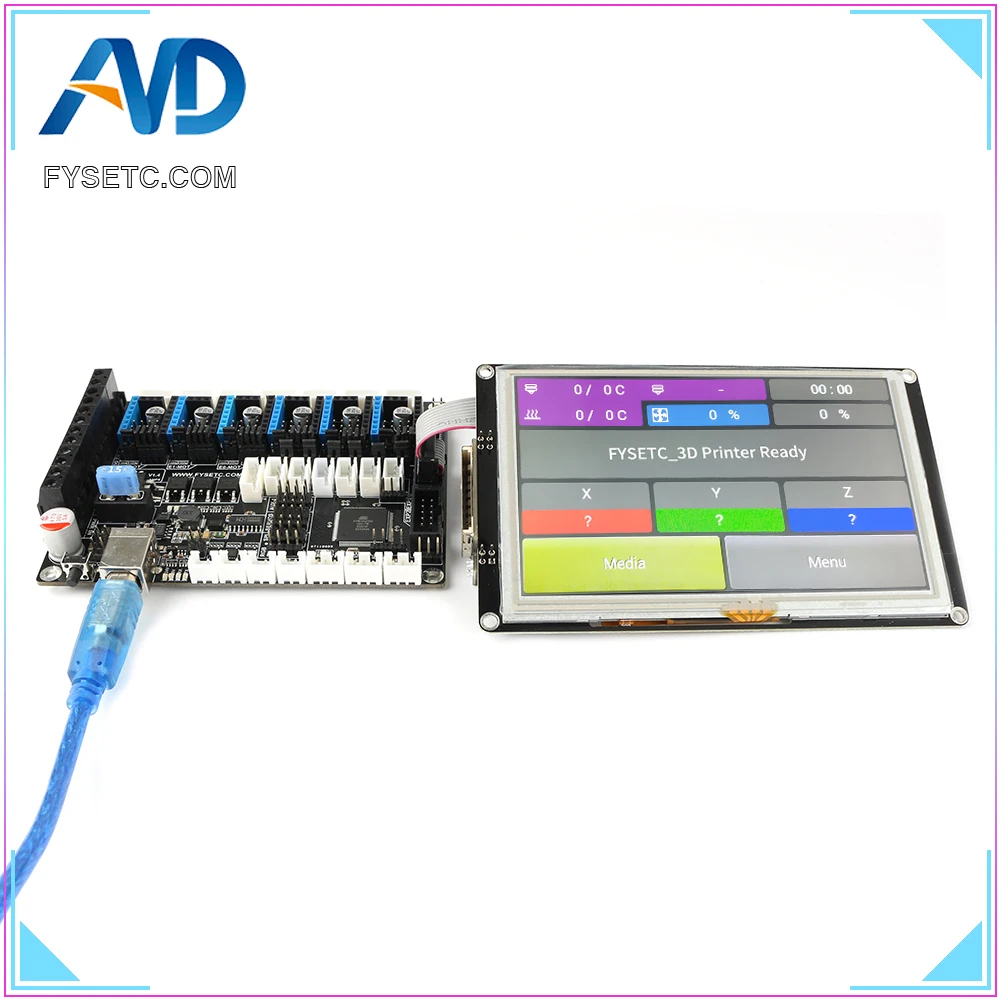 

FYSETC F6 V1.4 Board XH Connector ALL-in-one Up to 6 Motor Driver With TFT81050 Smart Controller LCD Display 5 inch Touch Screen