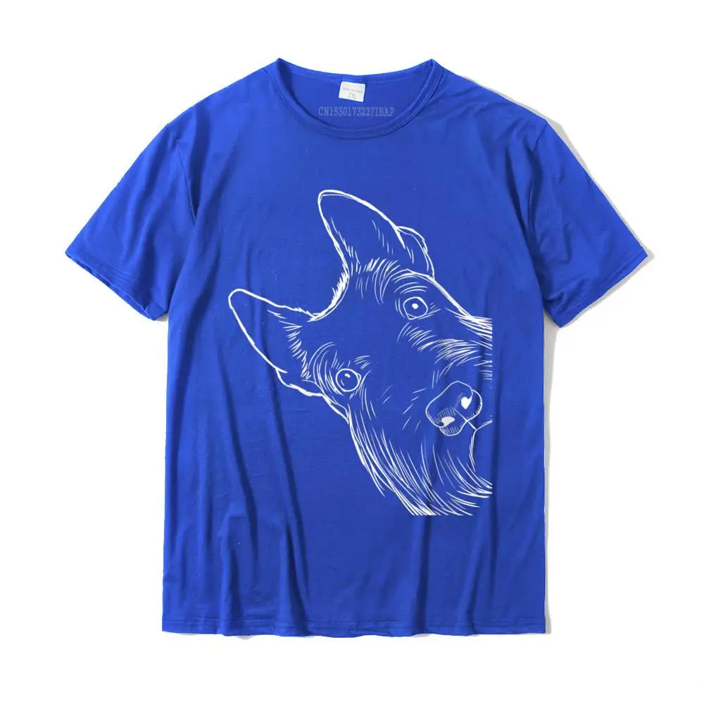 Design Geek Tops Tees Short Sleeve for Adult 100% Cotton Autumn Crew Neck T-shirts Normal Tee Shirts 2021 New Drop Shipping Womens Funny Scottie Dog Scottish Terrier V-Neck T-Shirt__31930 blue
