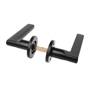 

Black Space Aluminum Door Handle Interior / Bedroom Door Lock Split Silent Door Lock ,Door Hardware