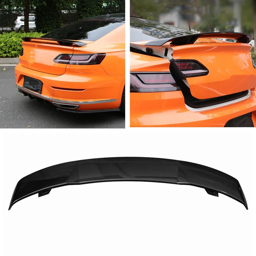 

YOFER Rear Spoiler Wing For Volkswagen VW CC Arteon 2019-2021 Glossy Black Car Trunk Lid Trim Tailgate Decklid Flap Splitter Lip