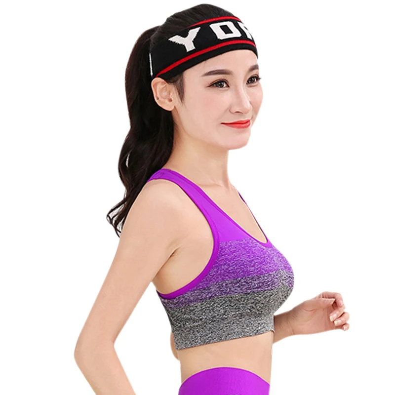 Спортивный бюстгальтер, высокая тянущийся Топ, дышащий, для фитнеса, для женщин, мягкий, для бега, для занятий йогой, для спортзала, бесшовный, короткий топик, градиентный спортивный бюстгальтер