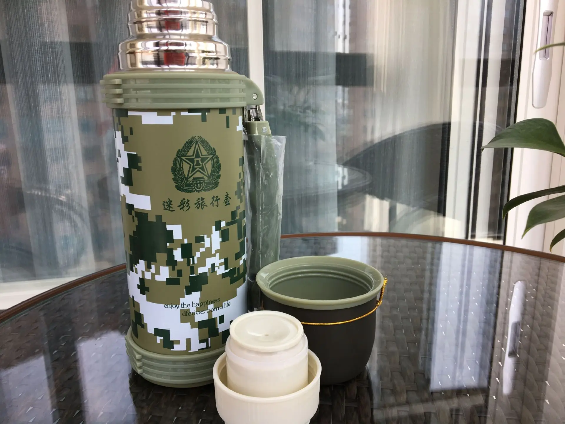 Камуфляжный вакуумный чайник для путешествий, чайник с изоляцией, открытый бытовой чайник из нержавеющей стали с ручкой, оптом, дешево