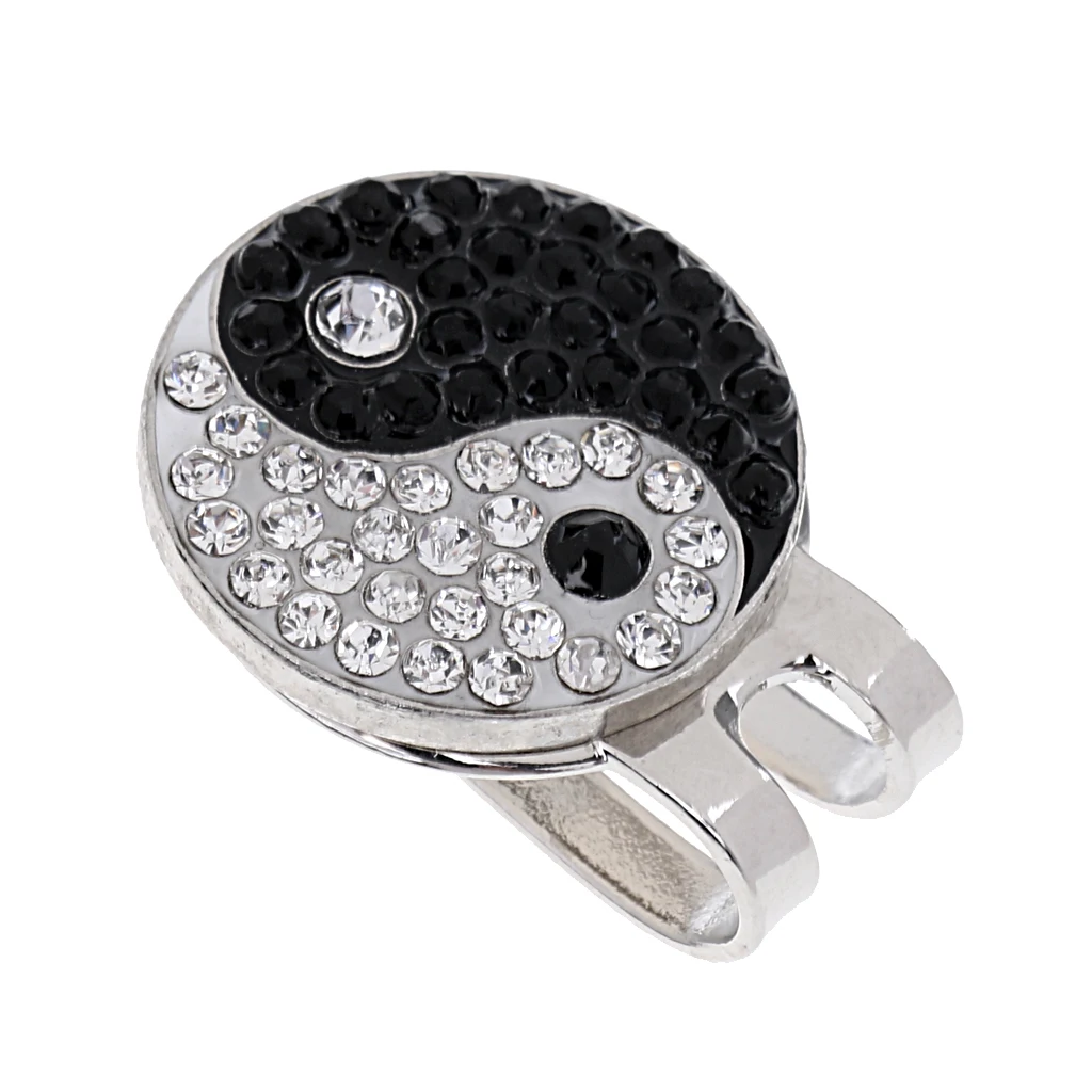 Sturdy Yin Yang Magnetic Hat Clip Golf Ball Marker Fit for Golf Cap Visor