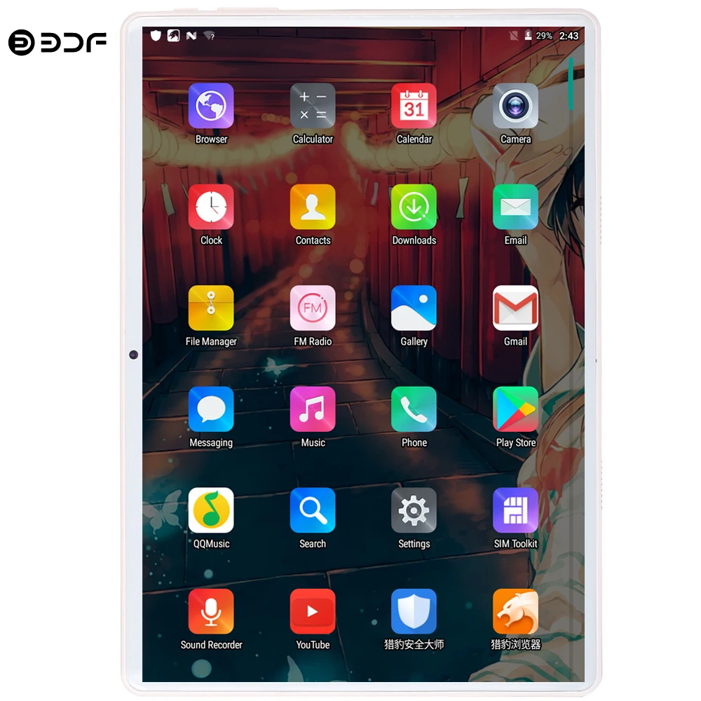 BDF, новинка, 10 дюймов, 4G LTE, планшетный ПК, 10/10 ядер, 8 Гб ram, 128 ГБ rom, 1280*800, ips, 2.5D, закаленное стекло, 10,1, планшеты, Android 9,0