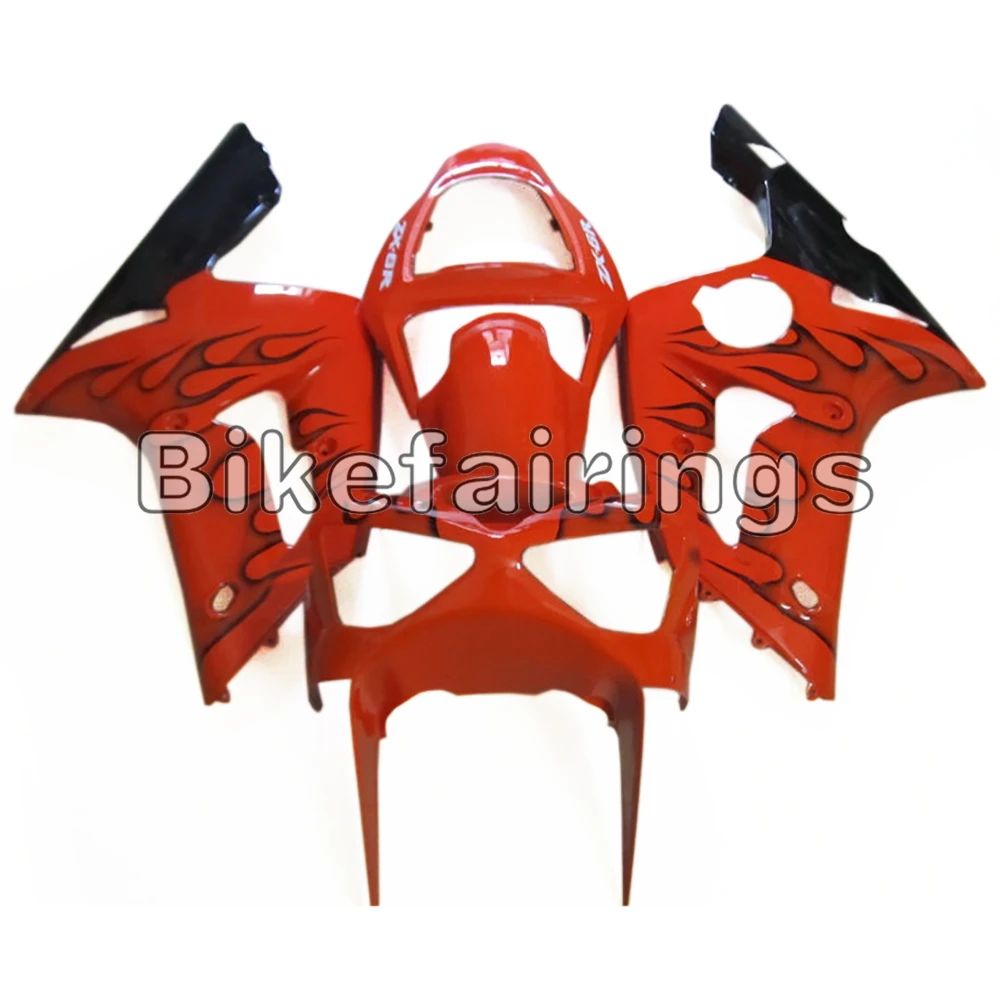 

Red and Black Lowers Hulls For Kawasaki ZX-6R 2003 2004 Plastic Complete ABS Injection Cowling Fairing Kit Covers