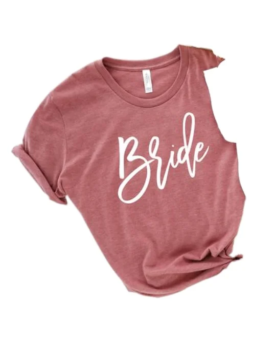 

Bachelorette Bridesmaid Brides Babe Maid of Honor kawaii T-Shirt Aesthetic Cotton O Neck Short Sleeve Top Tee Graphic top woman