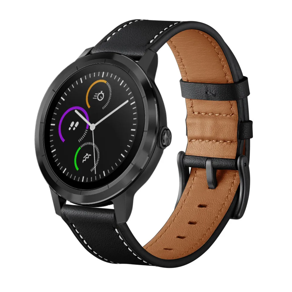 Кожаный ремешок для часов 20 мм кожаный ремешок для часов Garmin vivoactive 3 сменный кожаный ремешок для часов