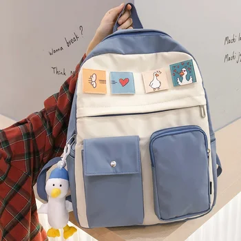 

Dcimor 2020 new product Girls backpack Korean casual The large capacity Student's schoolbag Fashion cool Nylon Travel bag