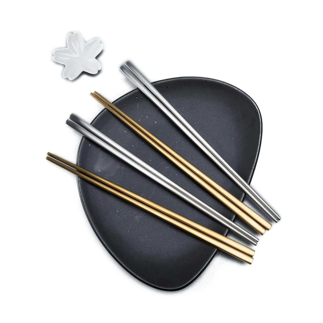 Xiaomi 4 шт. Высокое качество палочки для еды 304 нержавеющая сталь Палочки для еды китайские палочки для еды культура Goldx2+ Silverx2