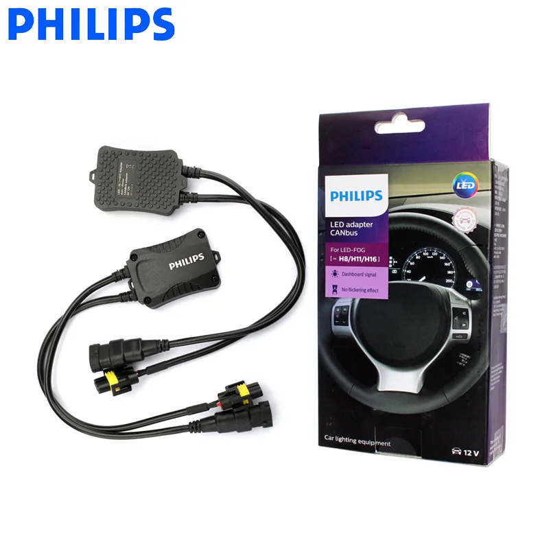 Philips светодиодный адаптер Canbus H4 H7 H8 H11 H16 9005 9006 9012 HB3 HB4 H1R2 T10 T20 S25 автомобильных ламп декодер Предупреждение компенсатор, пара
