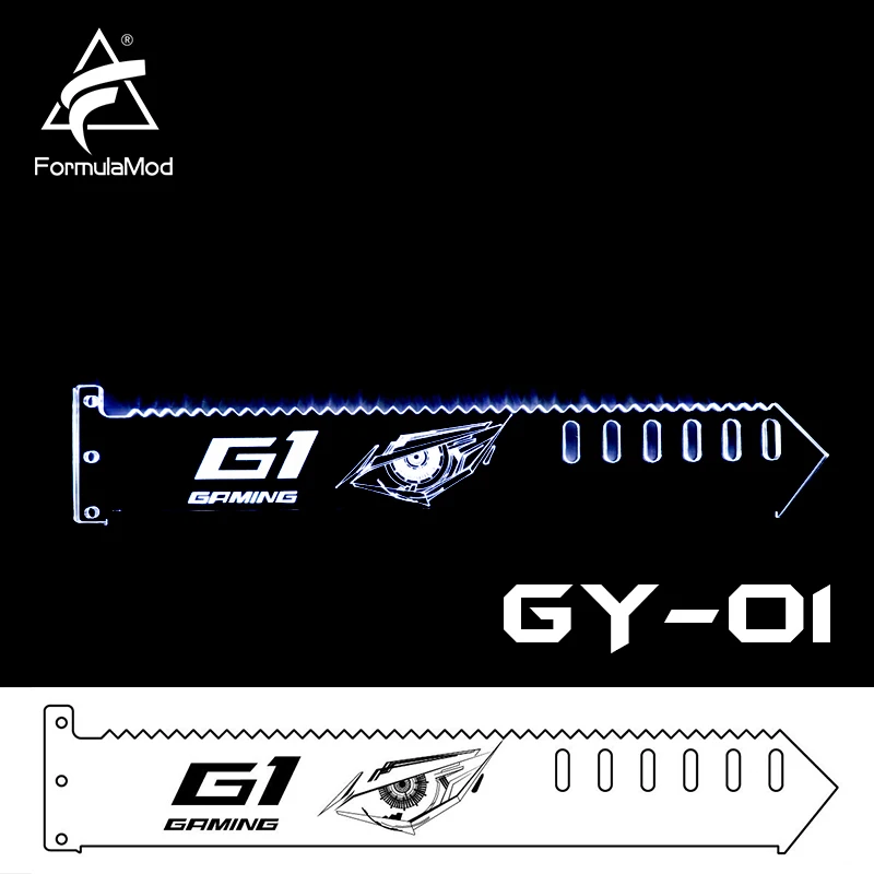 G1 Gaming FormulaMod Fm-QJD, RGB блок GPU акриловые кронштейны, декоративные пластины GPU держатель, 5 v 3 Pin RGB синхронизация материнская плата освещение - Цвет лезвия: G1 Gaming
