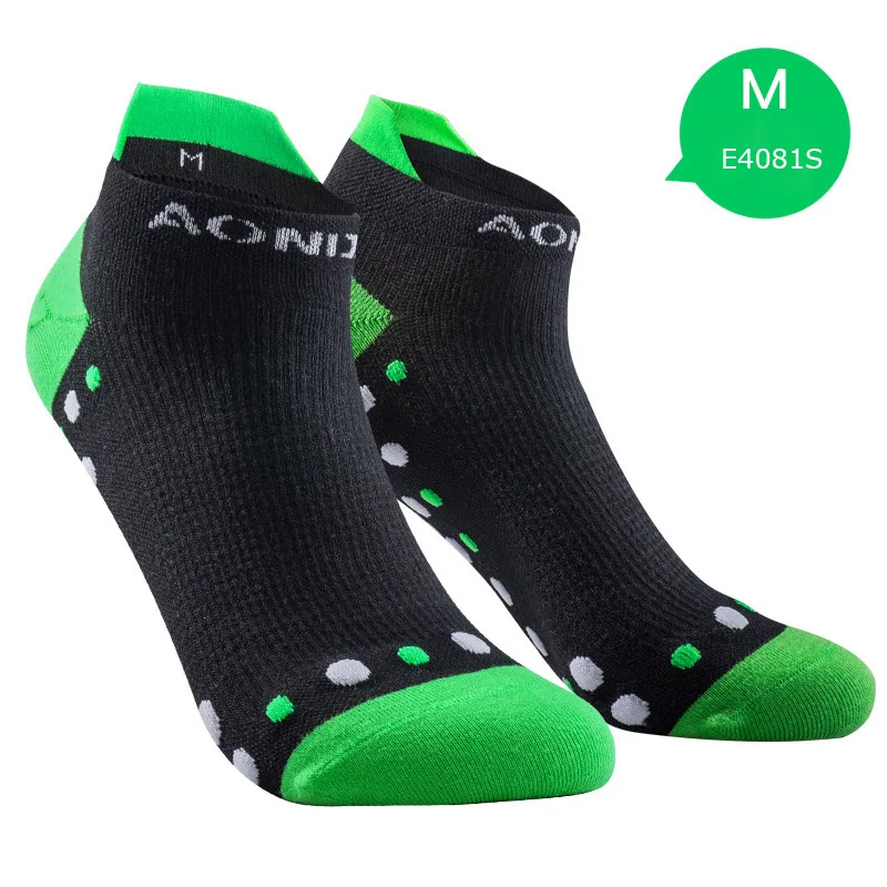 M Green E4081S AONIJIE E4081 для спорта на открытом воздухе, бега, спортивной производительности, вкладки, тренировочная подушка, Компрессионные носки, защита от пятки, для велоспорта - Цвет: M Green E4081S