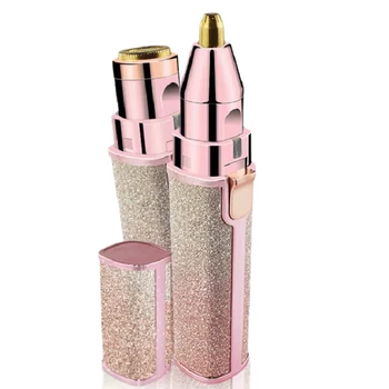 

2 in 1 Electric Shaver Electric Lady Eyebrow Trimmer Lipstick Face Shaver for Women Girls Eyebrow Hair Remover