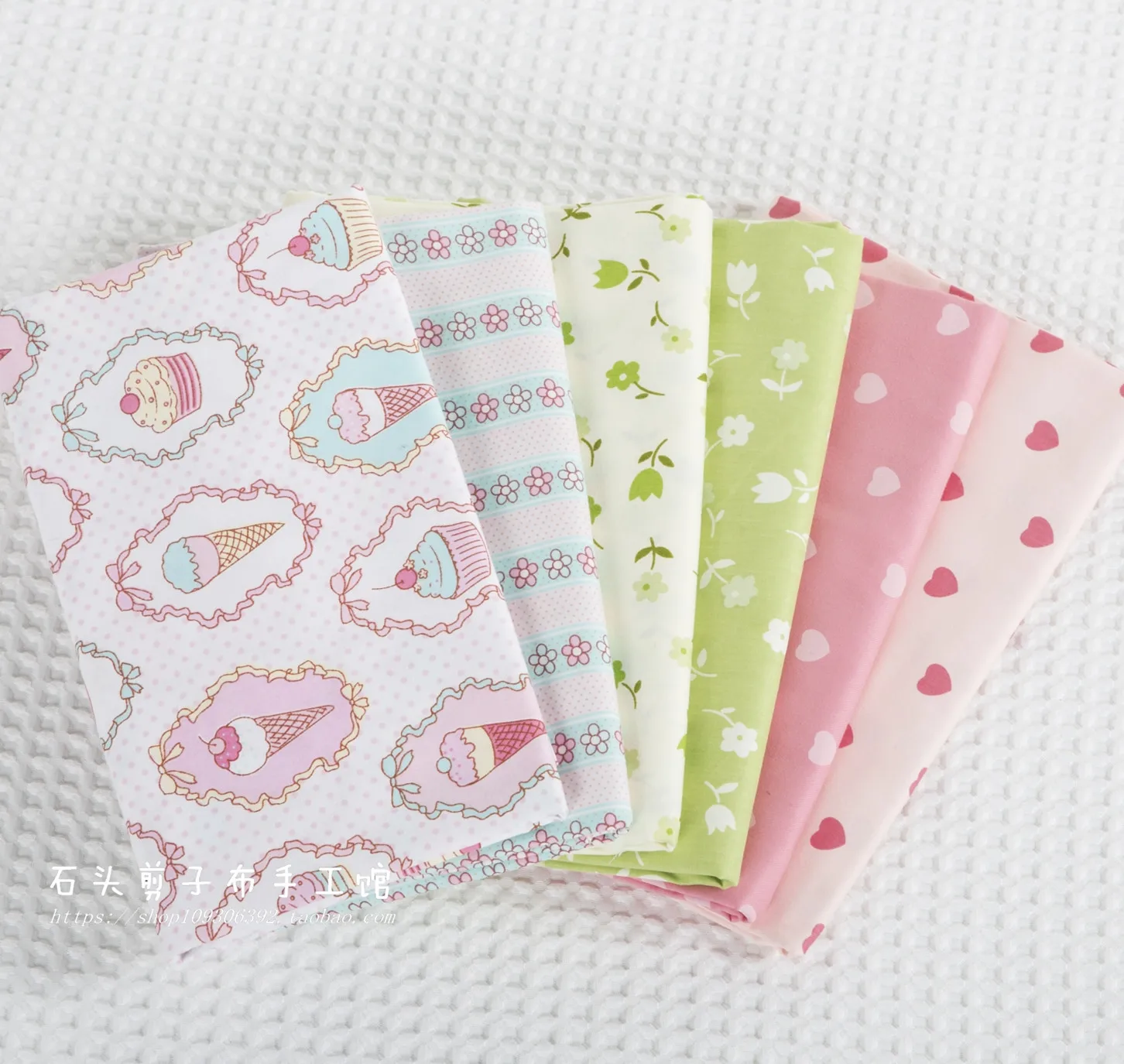 Pure Cotton Cartoon Fresh Ice Cream Cloth Children's Baby Bedding Quilt Cover Bed Sheet Bedspread Handmade Fabric | Дом и сад