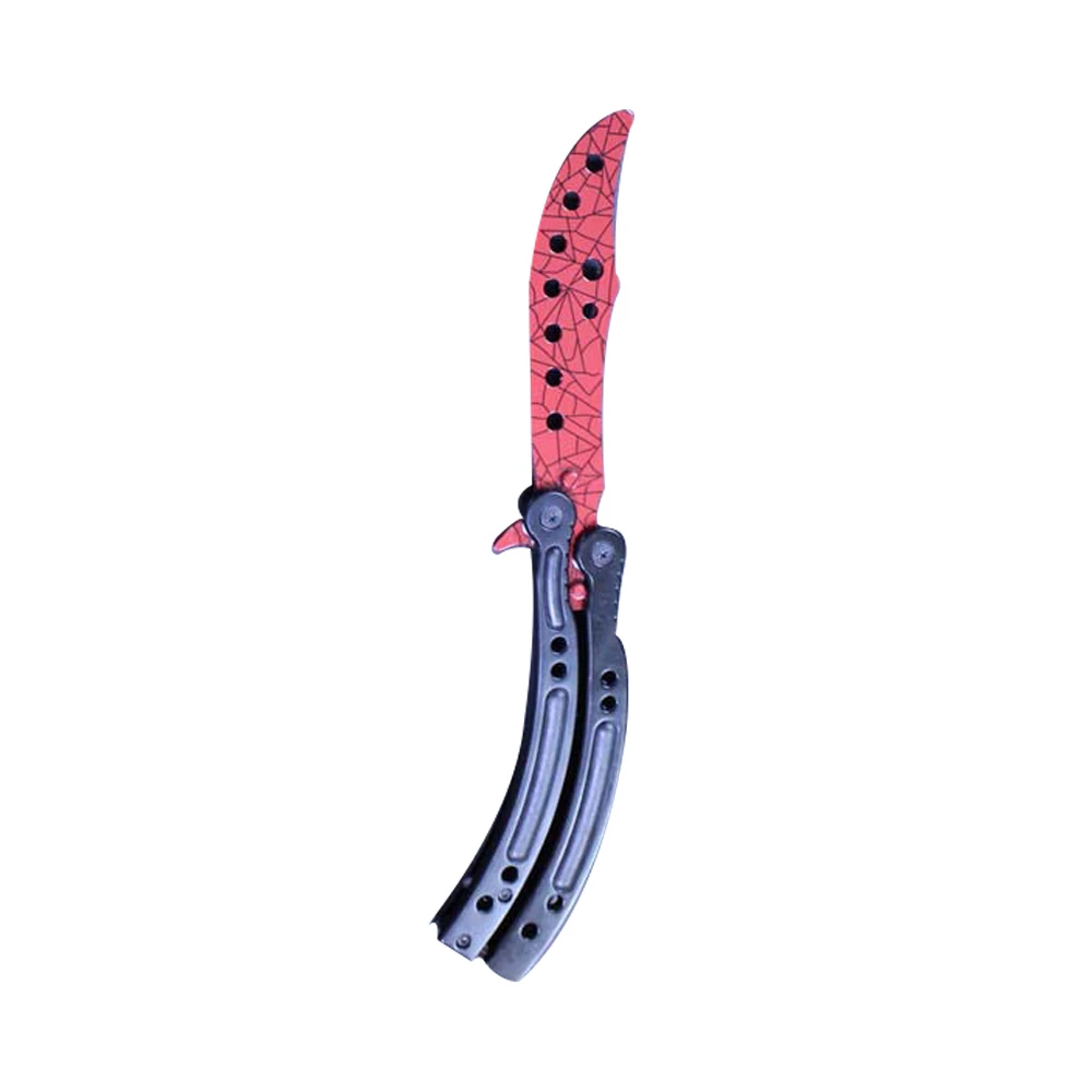 CS GO бабочка в ноже Karambit складной нож тренировочный нож подарок balisong Практичный Нож не заточенный металл
