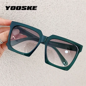 

YOOSKE Retro Square Sunglasses Women Brand Designer Oversized Gradient Sun Glasses Shades Ladies Transparent Candy Color Eyewear