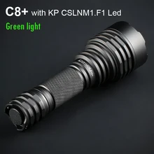 Linterna Convoy C8 Plus con luz verde KP CSLNM1.F1, linternas Led básicos de caza, 18650