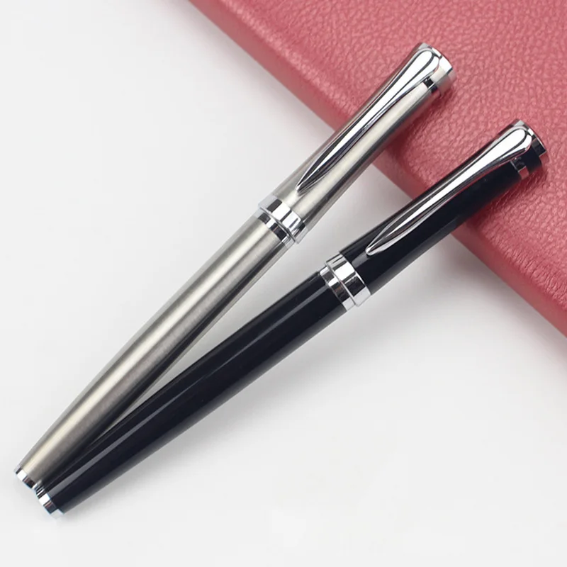 

1PC Metal Ballpoint pen for school writing pen luxurious office business Black sign pens students stationery supplies 03759