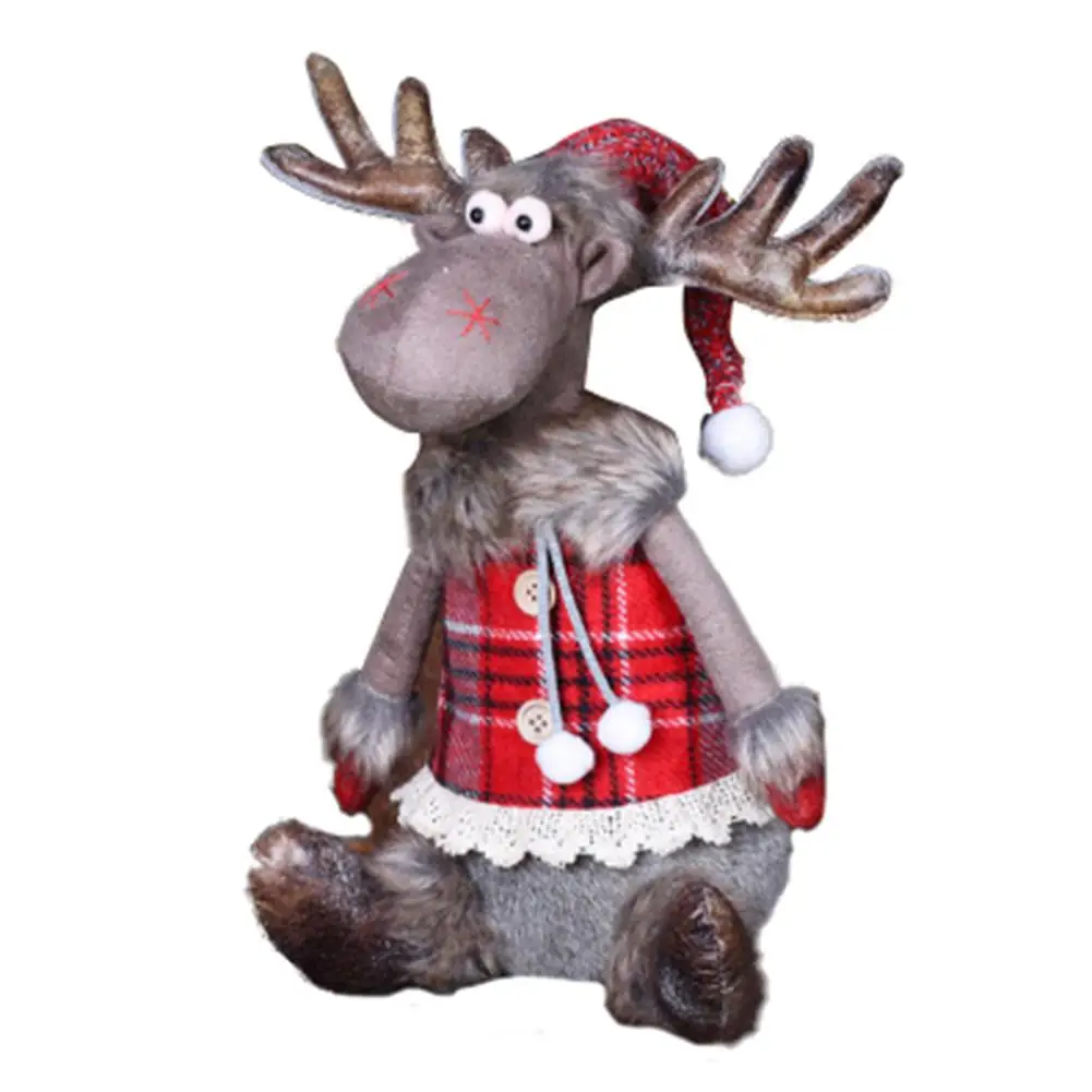 Christmas Dolls Decoration Innovative Elk Window Christmas Mascot Christmas Tree Decoration Xmas New Year Home Decoration