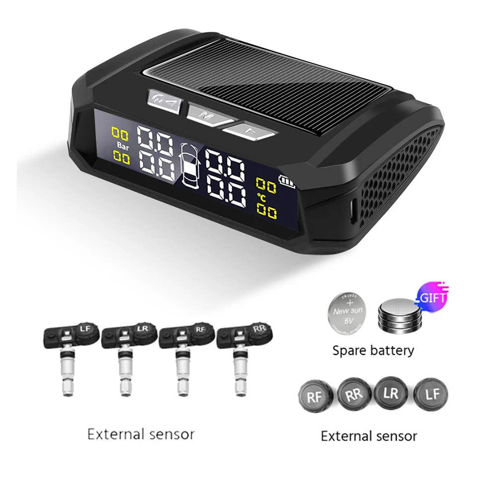 Автомобильная система контроля давления в шинах TPMS автоматический дисплей