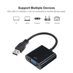 USB3.0 к VGA Женский адаптер конвертер кабель 1080p для ПК проектор для ноутбука