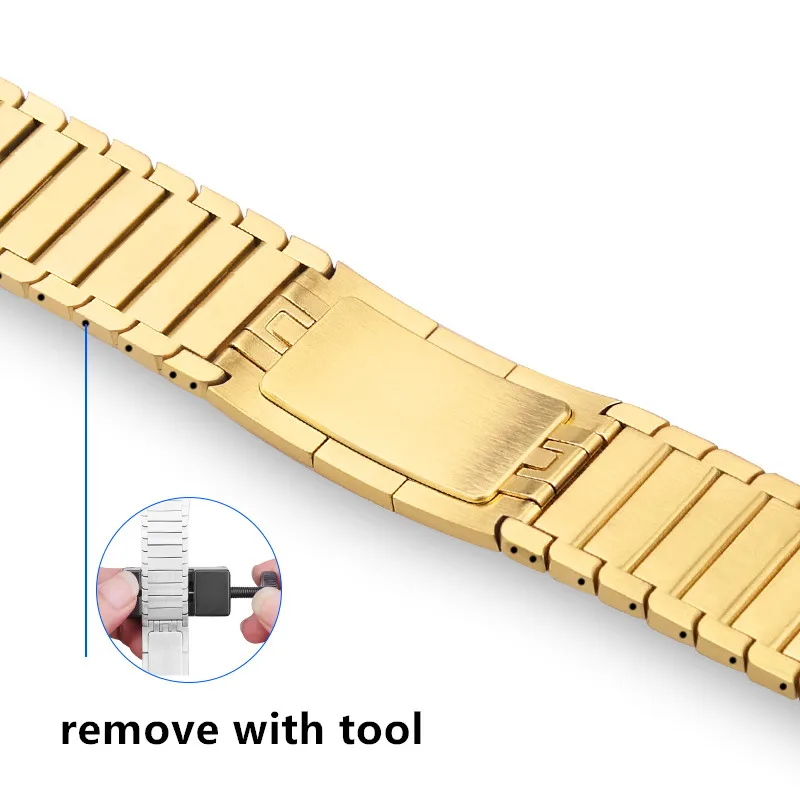 new gold Браслет для apple watch pulseira apple watch 5 4 3 ремешок 44 мм/40 мм iwatch band 5 4 42 мм 38 мм correa belt gen.6 - Цвет ремешка: new gold