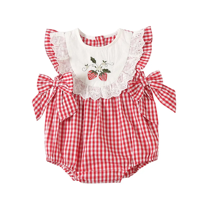 New Born Baba Summer Romper Car Design Red Color main image 1