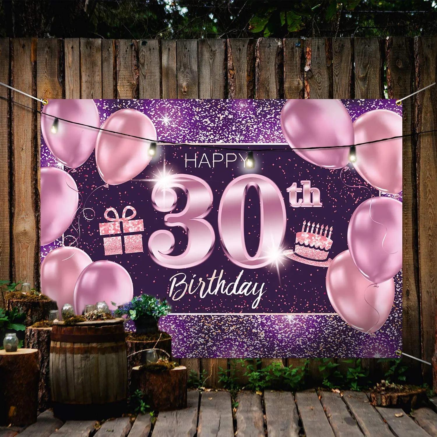 30th Birthday Decorations for Men Blue Gold Party Decorations with Birthday Banner Home Decorations
