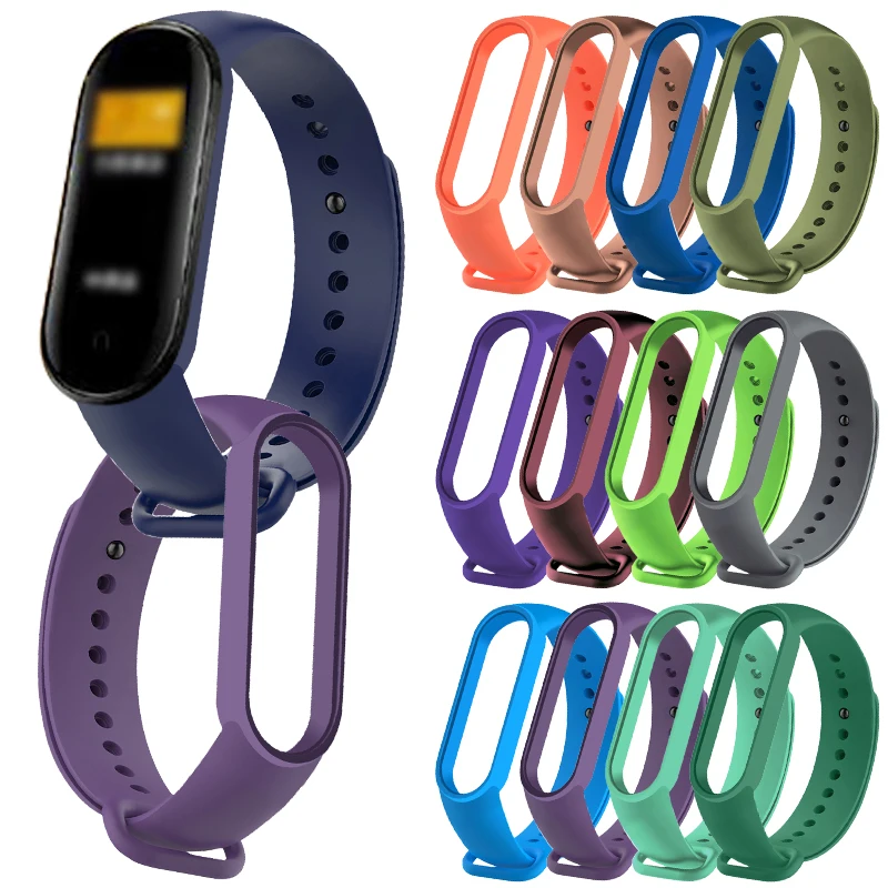 Ремешок силиконовый для Xiaomi Mi Band 5 3 4 спортивный браслет 5|Смарт-аксессуары| |