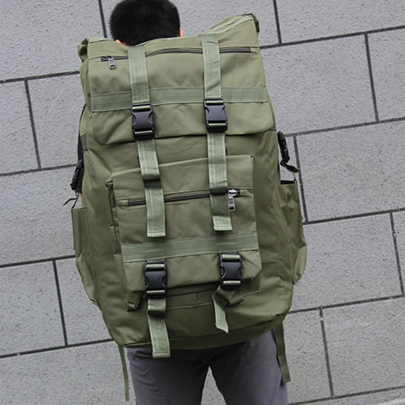 Army Green Военный багаж, тактическая сумка для вещей, мужская, для улицы, большая емкость, рюкзак для путешествий, 120л, для походов, кемпинга, спорта, водонепроницаемые Рюкзаки - Цвет: Army Green
