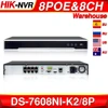 Hikvision Original NVR DS-7608NI-K2/8P 8CH POE NVR 8MP 4K enregistrement 2 SATA pour enregistreur vidéo réseau de sécurité de caméra POE ► Photo 1/5