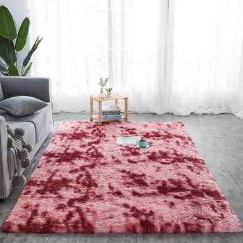

Nordic Tie Dyeing Rug Carpet Soft Cotton Pink tapis salon Floor Mat Plush Area Rugs Carpets For Living Room Bedroom alfombra