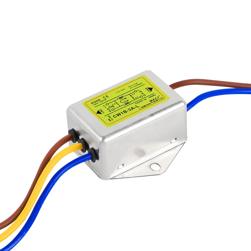 Anti-interference AC 220V power supply filter EMI line audio purifier CW1B-L 1A 3A6A10A power supply filter