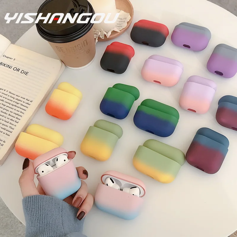 

Original For Apple Airpods 1 2 3 Wireless Bluetooth Earphone Case Colorful For Apple AirPods Pro New PC Hard Cute Cover Box Case