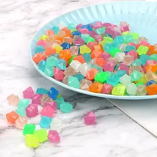 14 мм садовое украшение светящиеся Галька Гравий 300 шт./упак. светящийся камешек искусственный булыжник смола