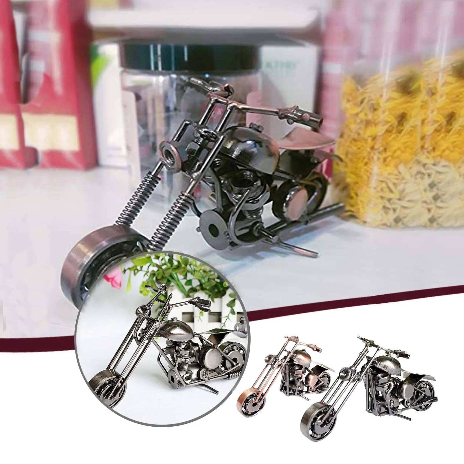 Cool Handmade Metal Model motorcycles Iron Motorbike Models Craft for Man Gift Business Gifts Home Decoration Ornaments | Дом и сад